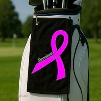 Survivor Breast Cancer Ribbon Golf Towel thumb 2