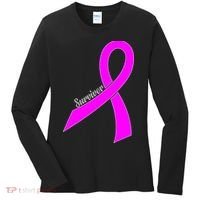 Survivor Breast Cancer Ribbon Women's Long Sleeve Shirt thumb 0