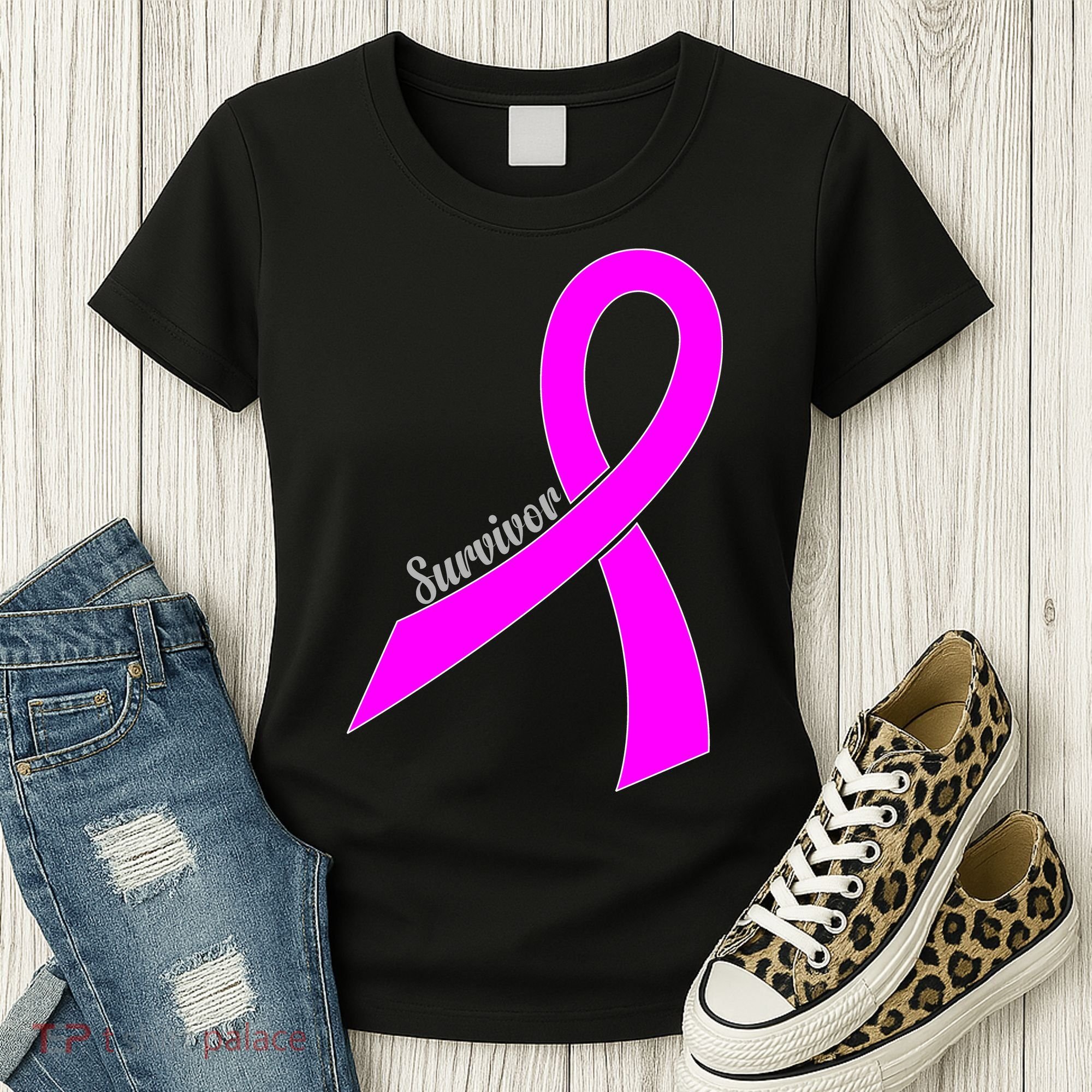 Survivor Breast Cancer Ribbon Women's T-Shirt