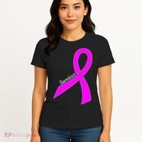 Survivor Breast Cancer Ribbon Women's T-Shirt thumb 4