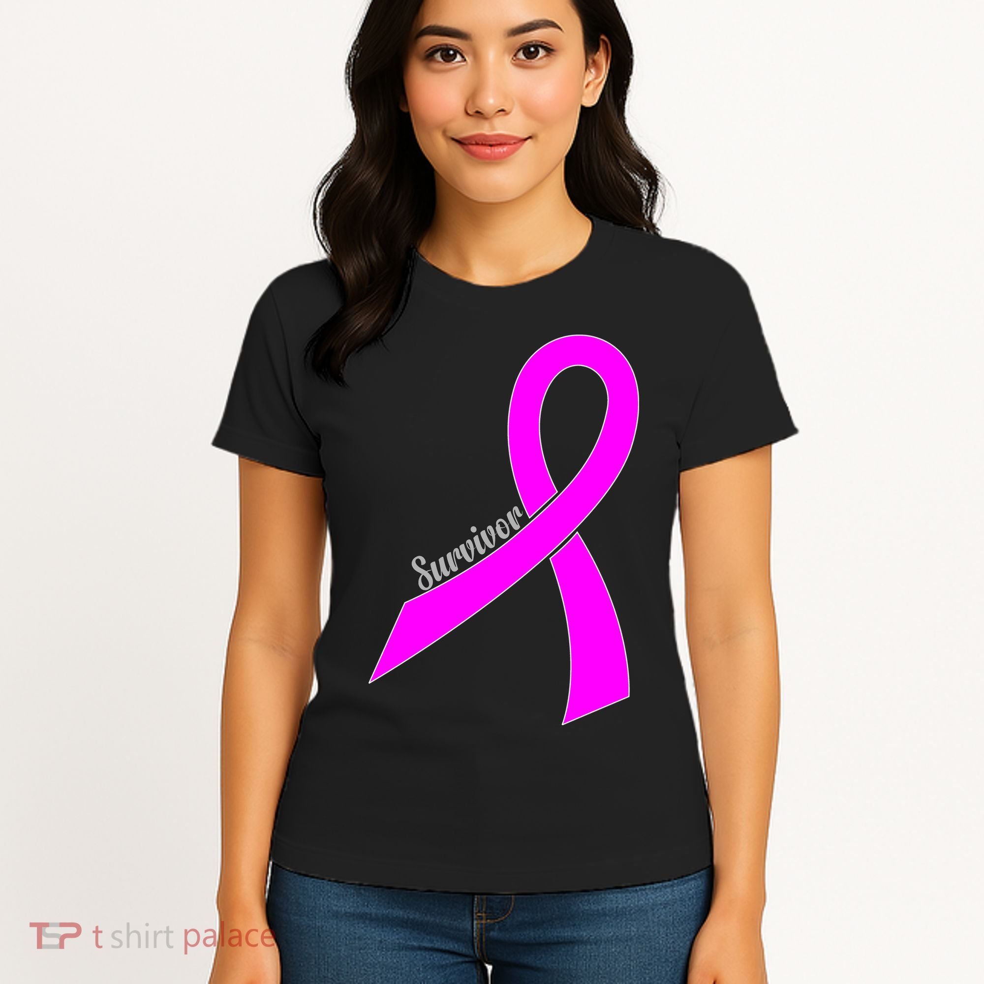 Survivor Breast Cancer Ribbon Women's T-Shirt