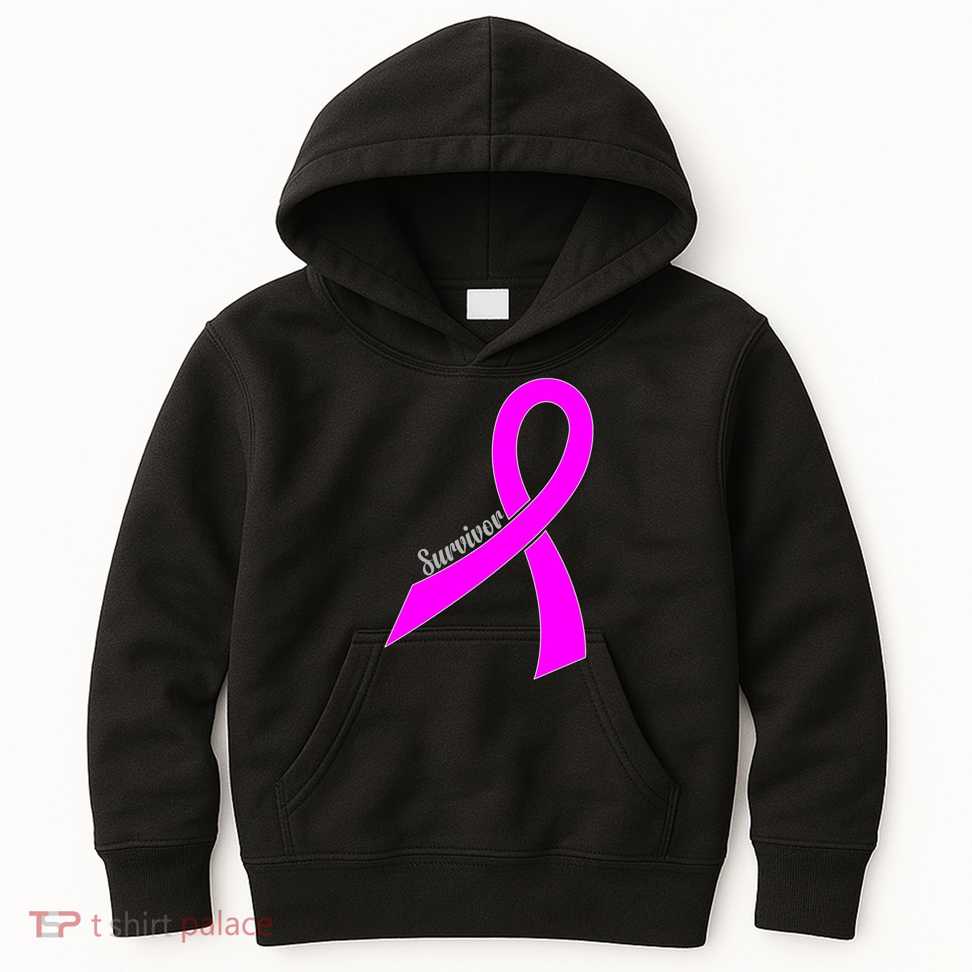 Survivor Breast Cancer Ribbon Kids Hoodie