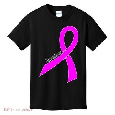 Survivor Breast Cancer Ribbon Kids T-Shirt