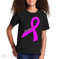 Survivor Breast Cancer Ribbon Kids T-Shirt thumb 2