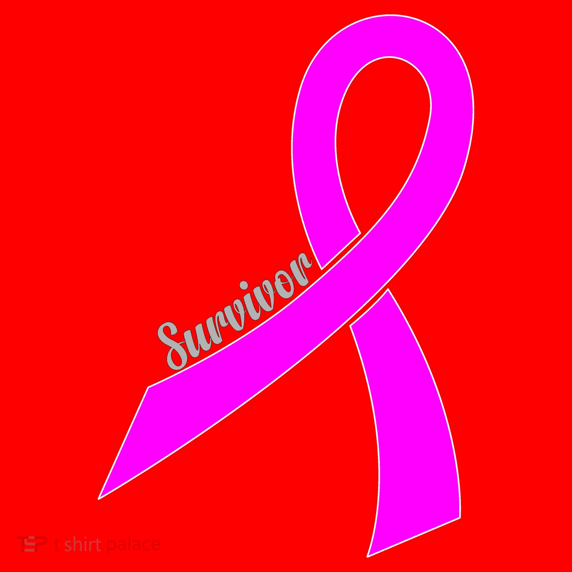 Survivor Breast Cancer Ribbon Santa Hat