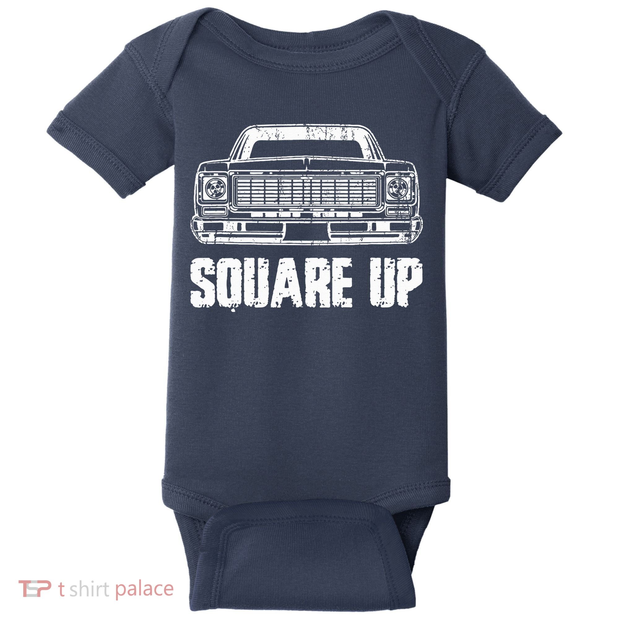 Square Up Square Body King Of Trucks Baby Bodysuit