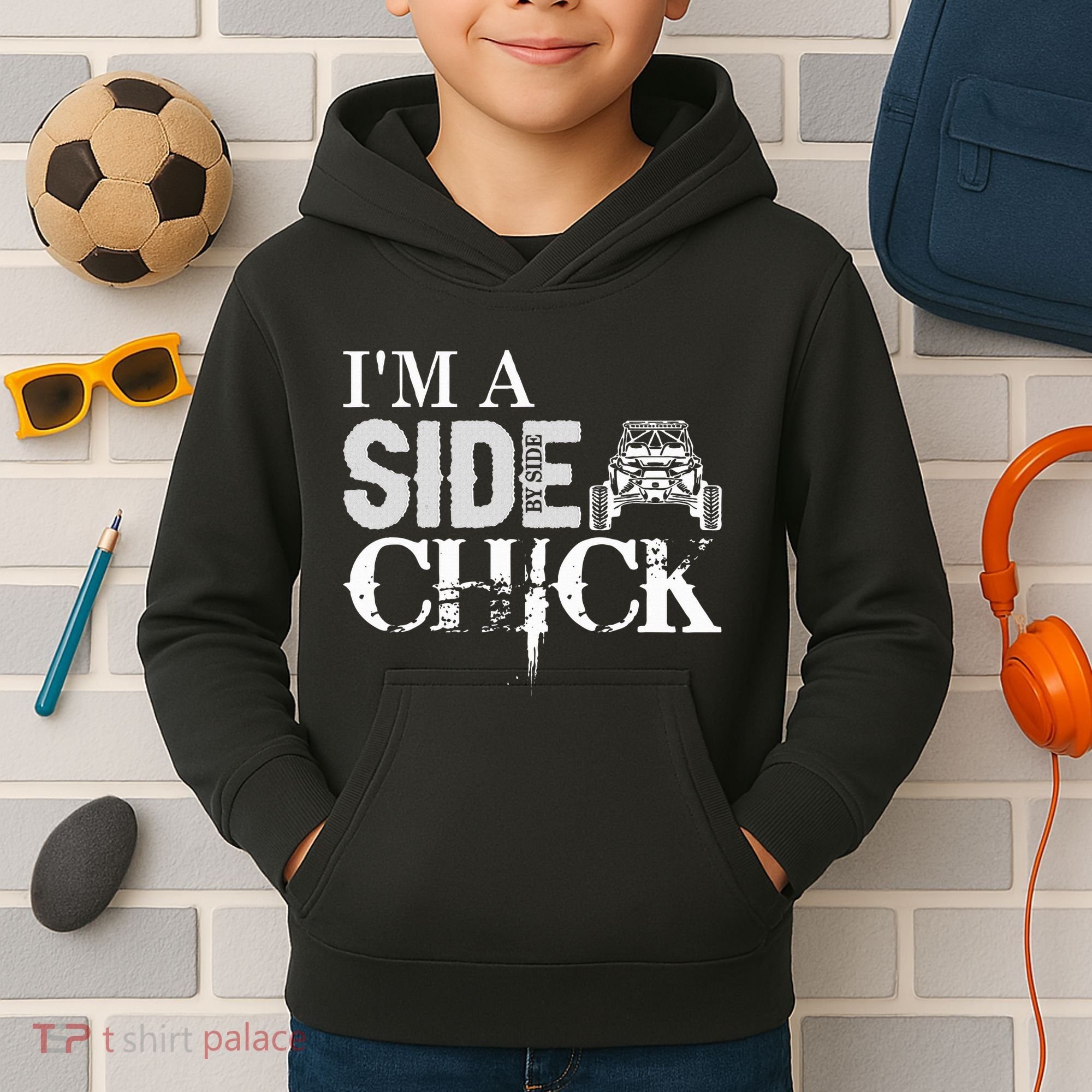 Sxs Utv Side Chick Wit & Charm Kids Hoodie
