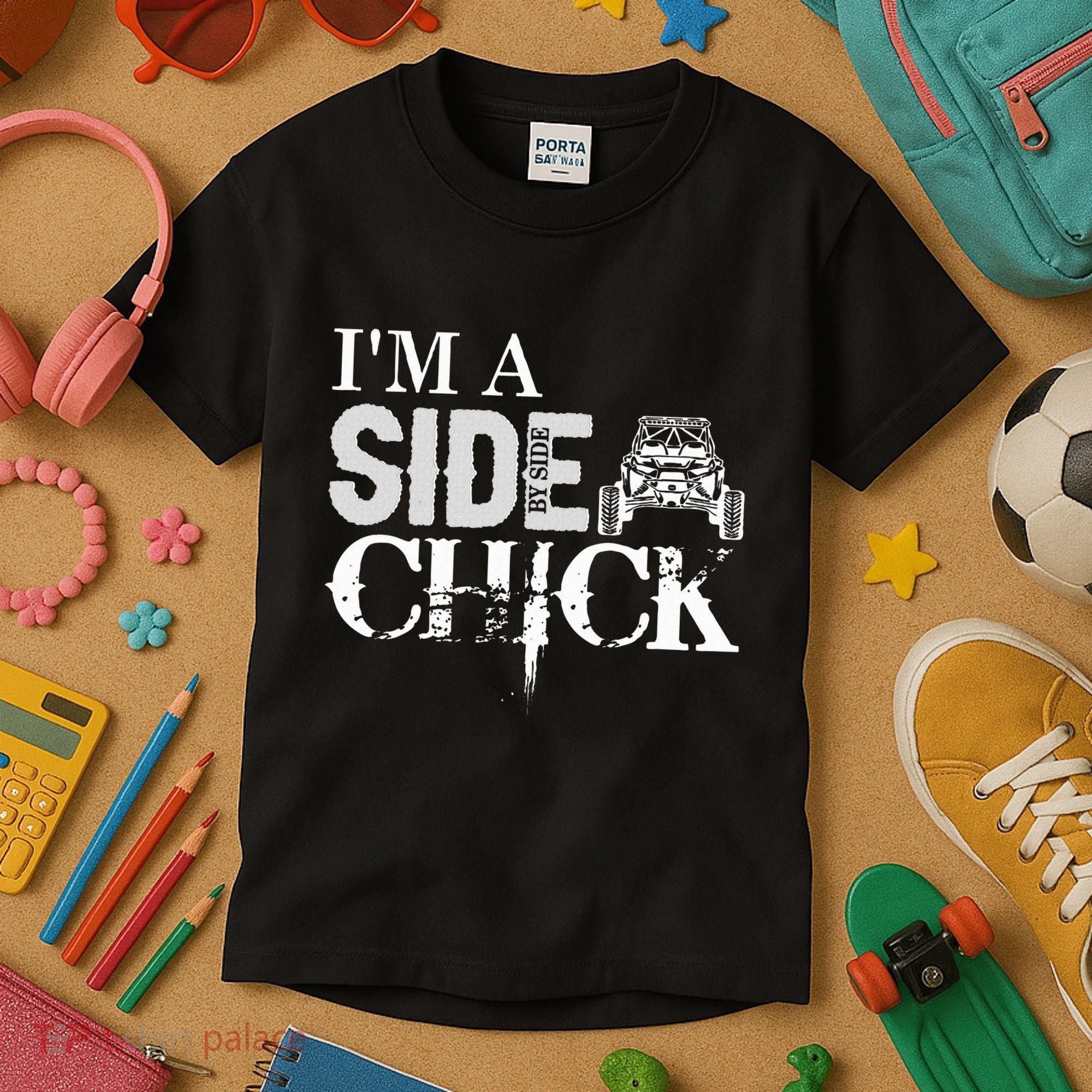 Sxs Utv Side Chick Wit & Charm Kids T-Shirt