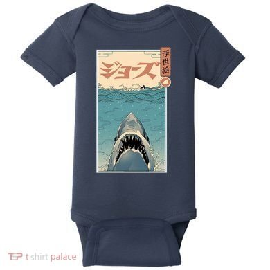 Shark Ukiyo Baby Bodysuit