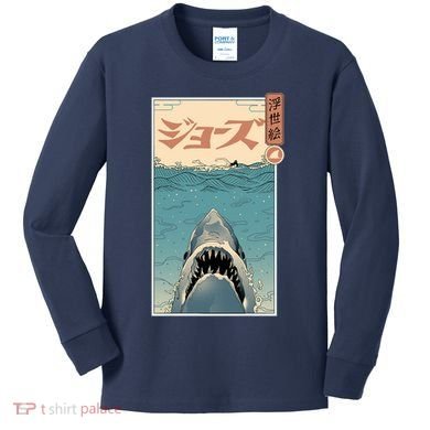 Shark Ukiyo Kids Long Sleeve Shirt