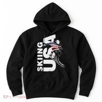 Skiing USA Support The Team USA Flag Ski Hoodie thumb 0