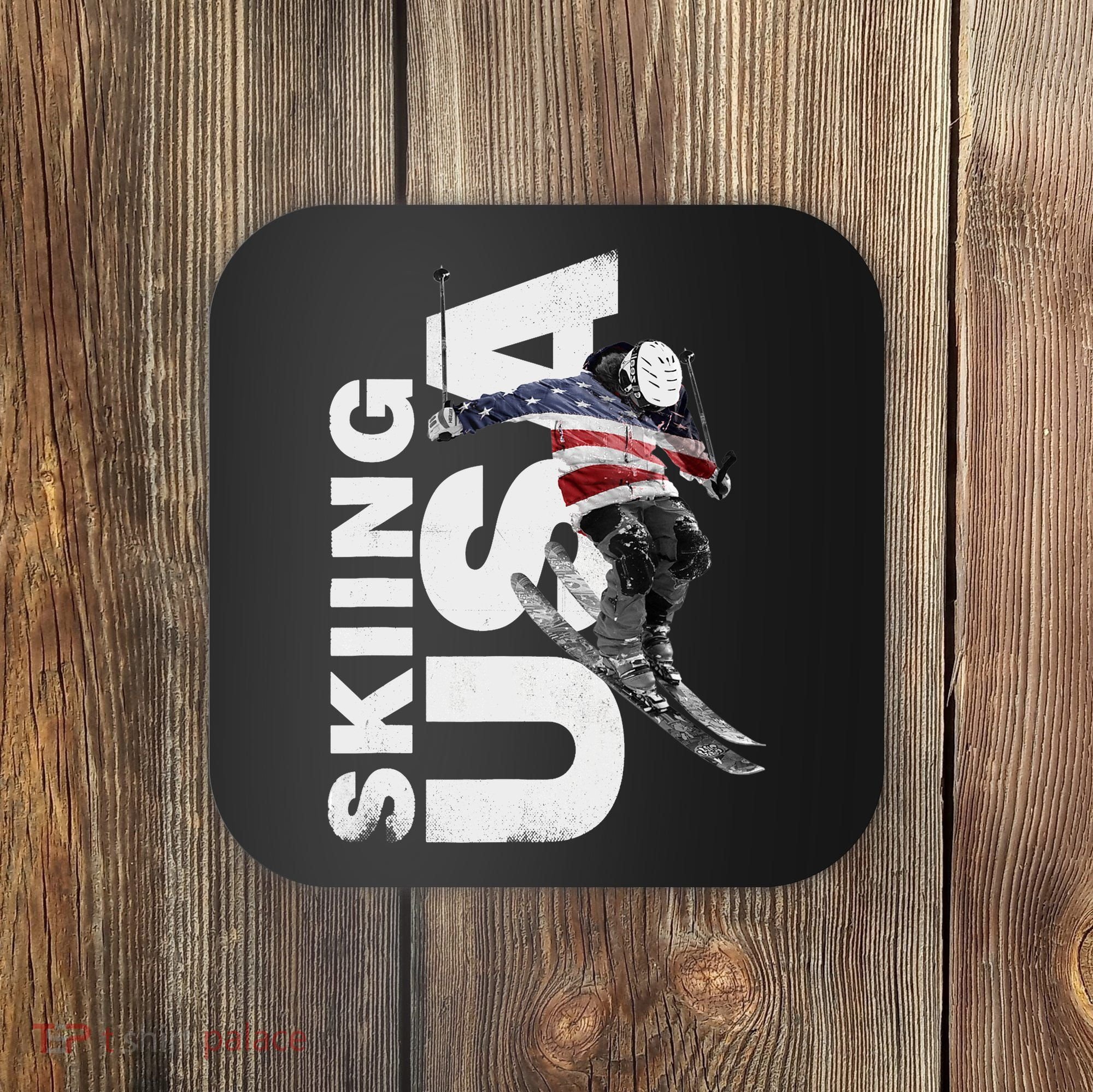 Skiing USA Support The Team USA Flag Ski Coaster