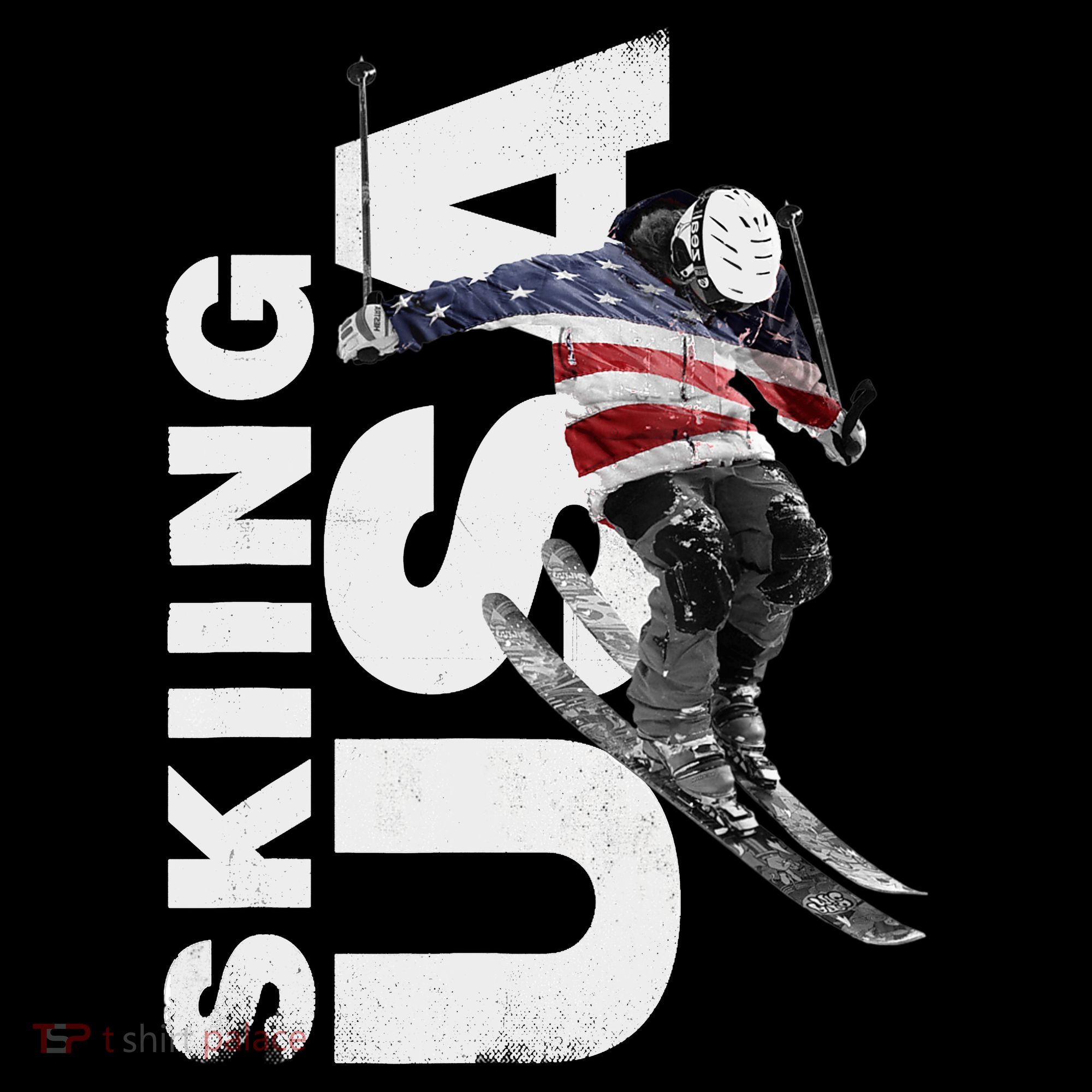Skiing USA Support The Team USA Flag Ski Women's Hoodie