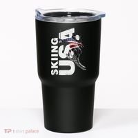 Skiing USA Support The Team USA Flag Ski Tumbler thumb 0