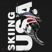 Skiing USA Support The Team USA Flag Ski Mousepad thumb 1