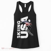Skiing USA Support The Team USA Flag Ski Women's Tank Top thumb 0