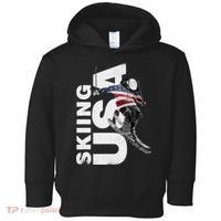 Skiing USA Support The Team USA Flag Ski Toddler Hoodie thumb 0