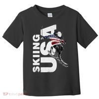 Skiing USA Support The Team USA Flag Ski Toddler T-Shirt thumb 0