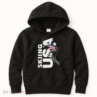 Skiing USA Support The Team USA Flag Ski Kids Hoodie thumb 0