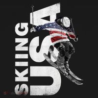 Skiing Usa Support The Team Cool Gift Usa Flag Ski Funny Gift Ornament thumb 1