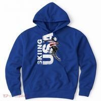 Skiing Usa Support The Team Cool Gift Usa Flag Ski Funny Gift Hoodie thumb 0
