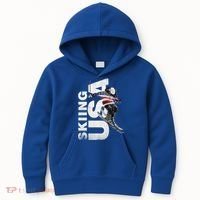 Skiing Usa Support The Team Cool Gift Usa Flag Ski Funny Gift Kids Hoodie thumb 0