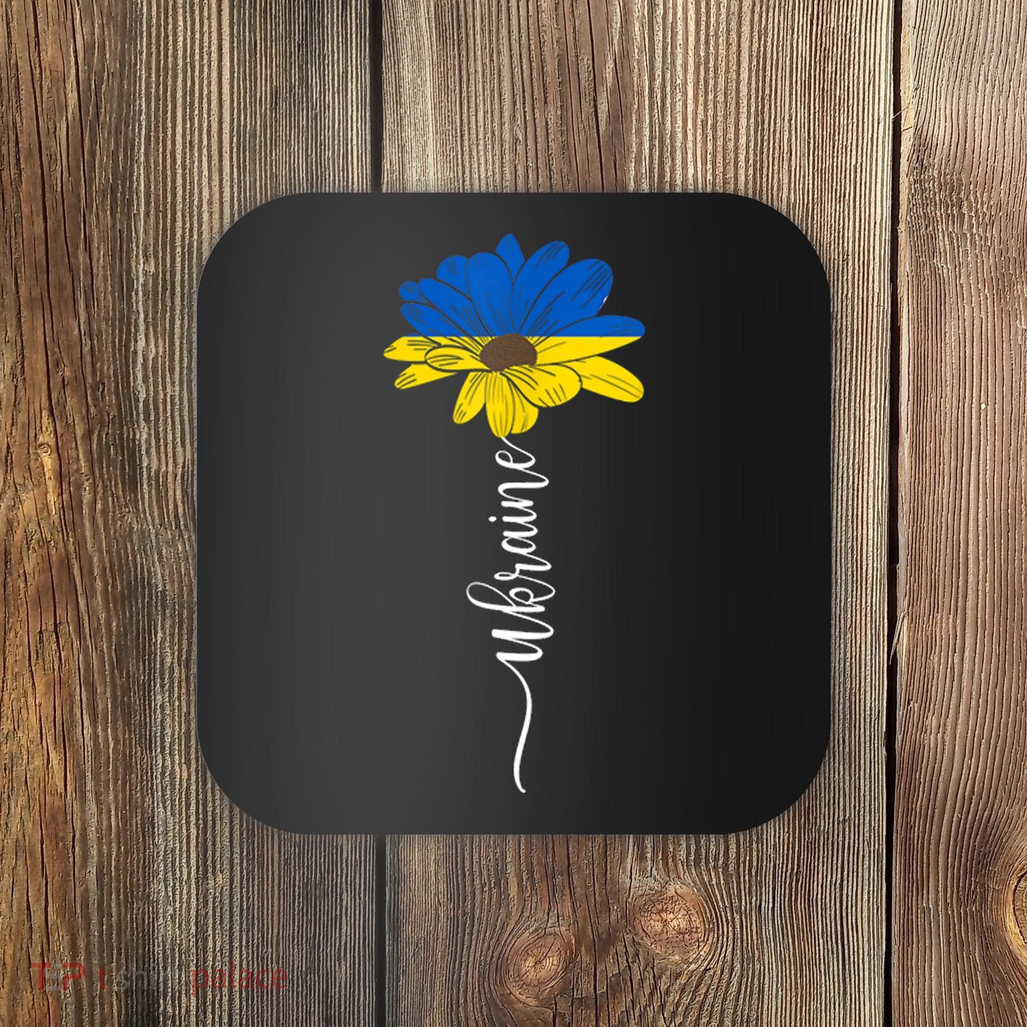 Support Ukraine Sunflower Coaster