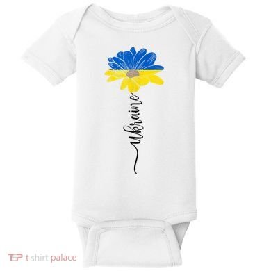 Support Ukraine Sunflower Baby Bodysuit