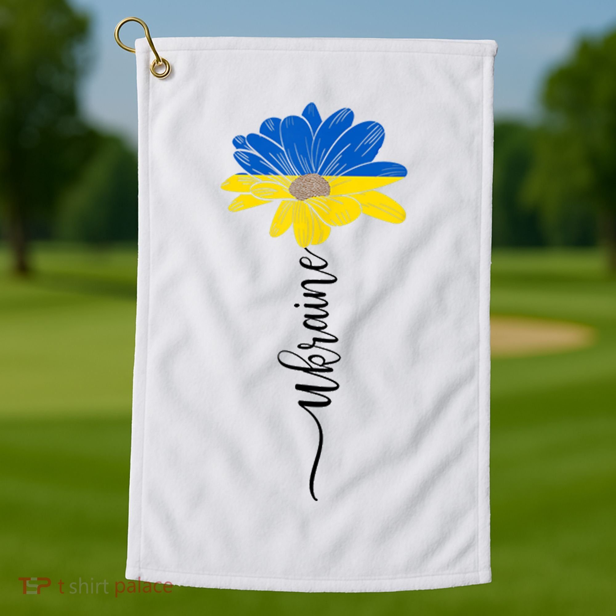 Support Ukraine Sunflower Golf Towel