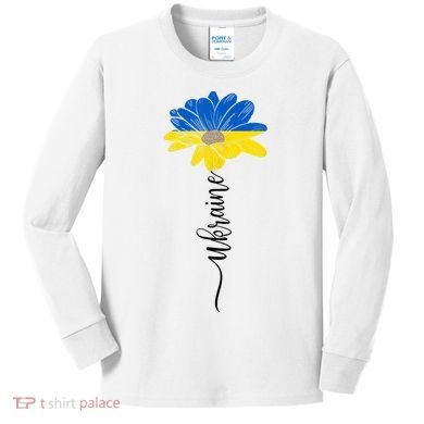 Support Ukraine Sunflower Kids Long Sleeve Shirt