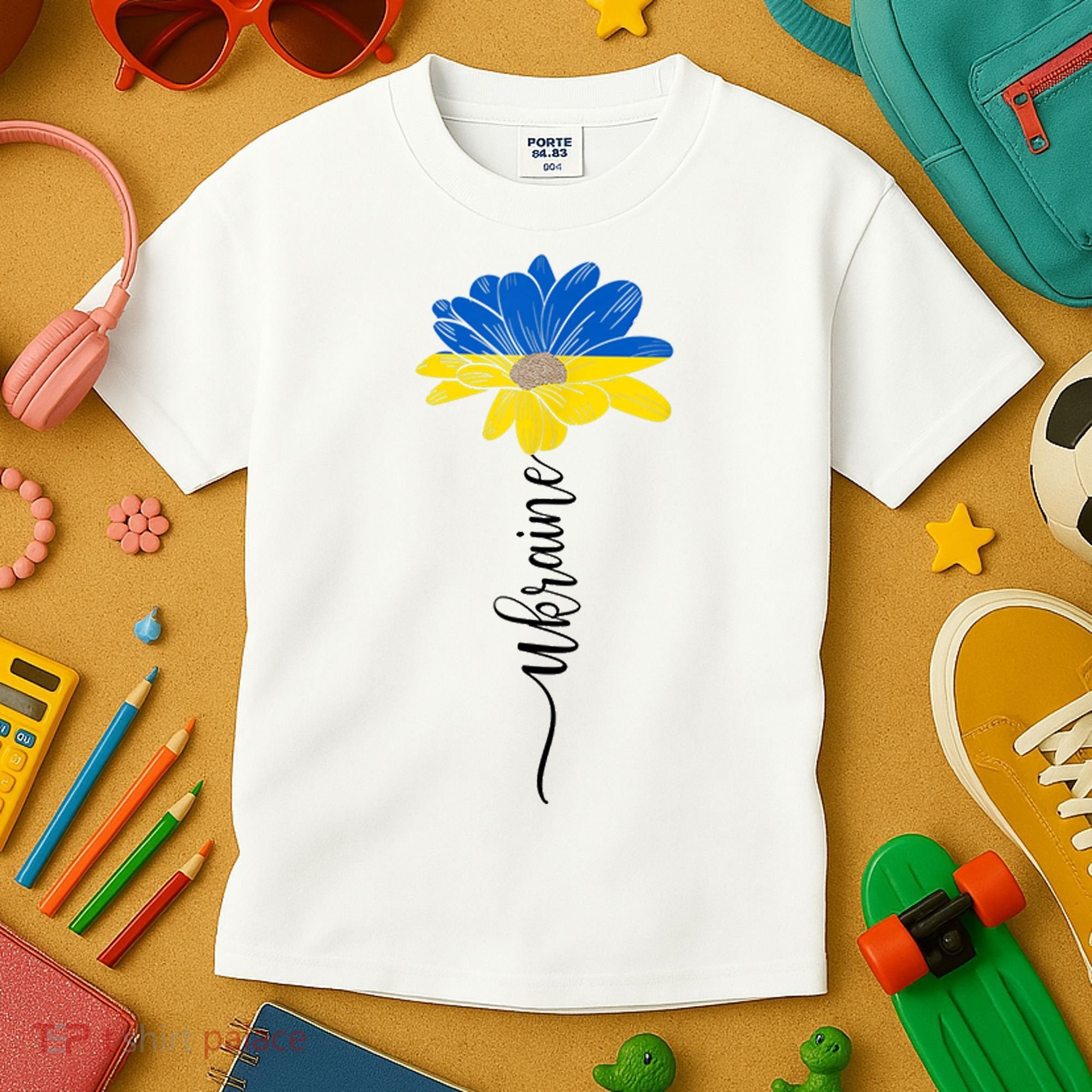 Support Ukraine Sunflower Kids T-Shirt
