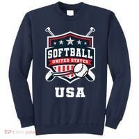 Softball USA Support the Team Shirt USA Flag Sweatshirt thumb 0