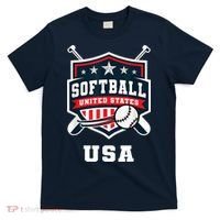 Softball USA Support the Team Shirt USA Flag T-Shirt thumb 0