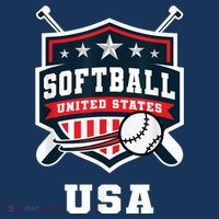 Softball USA Support the Team Shirt USA Flag Women's Hoodie thumb 2