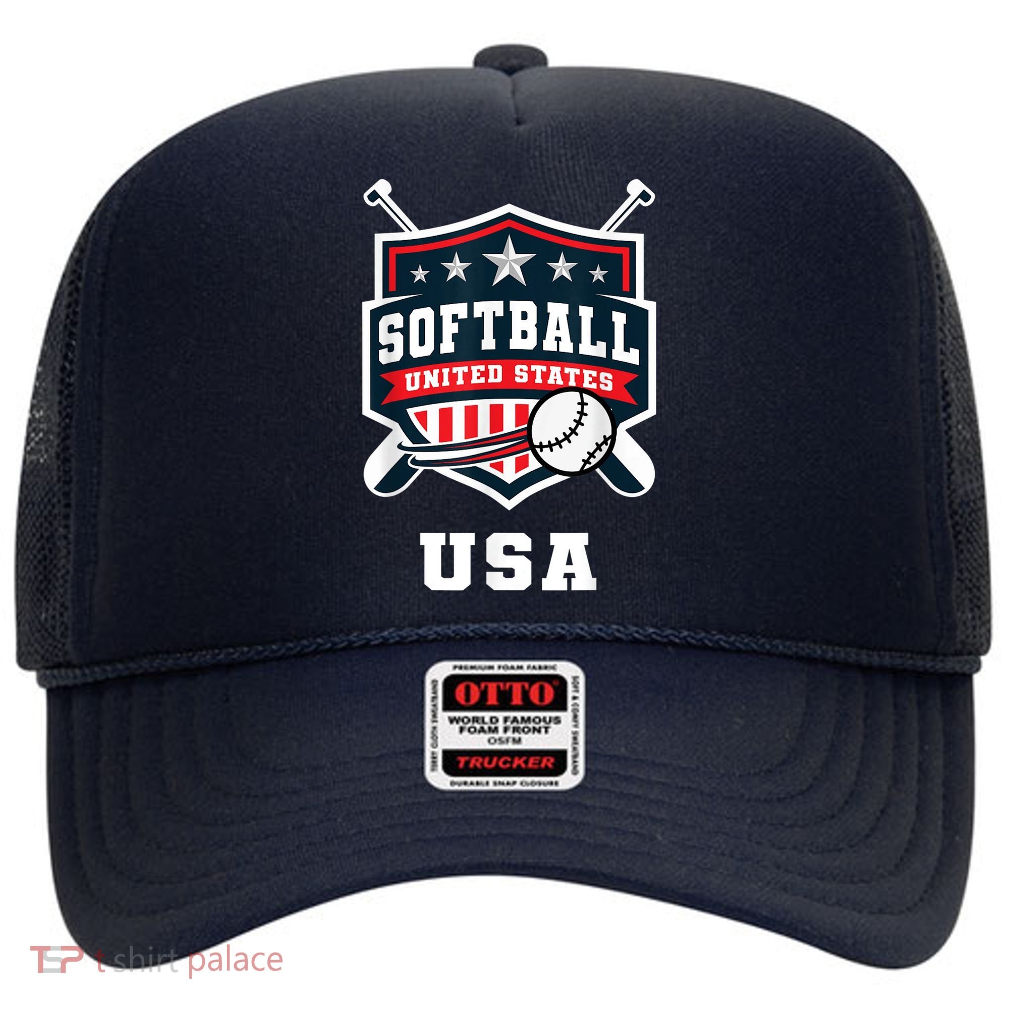 Softball USA Support the Team Shirt USA Flag Hat