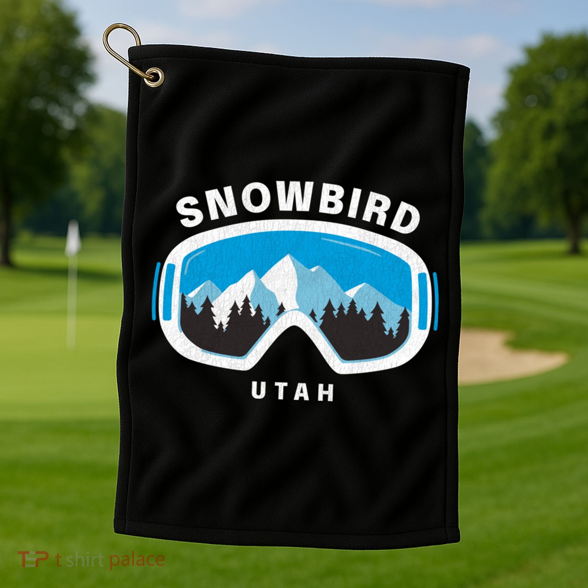 Snowbird Utah Ski Snowboard Goggles Snow Mountain Golf Towel