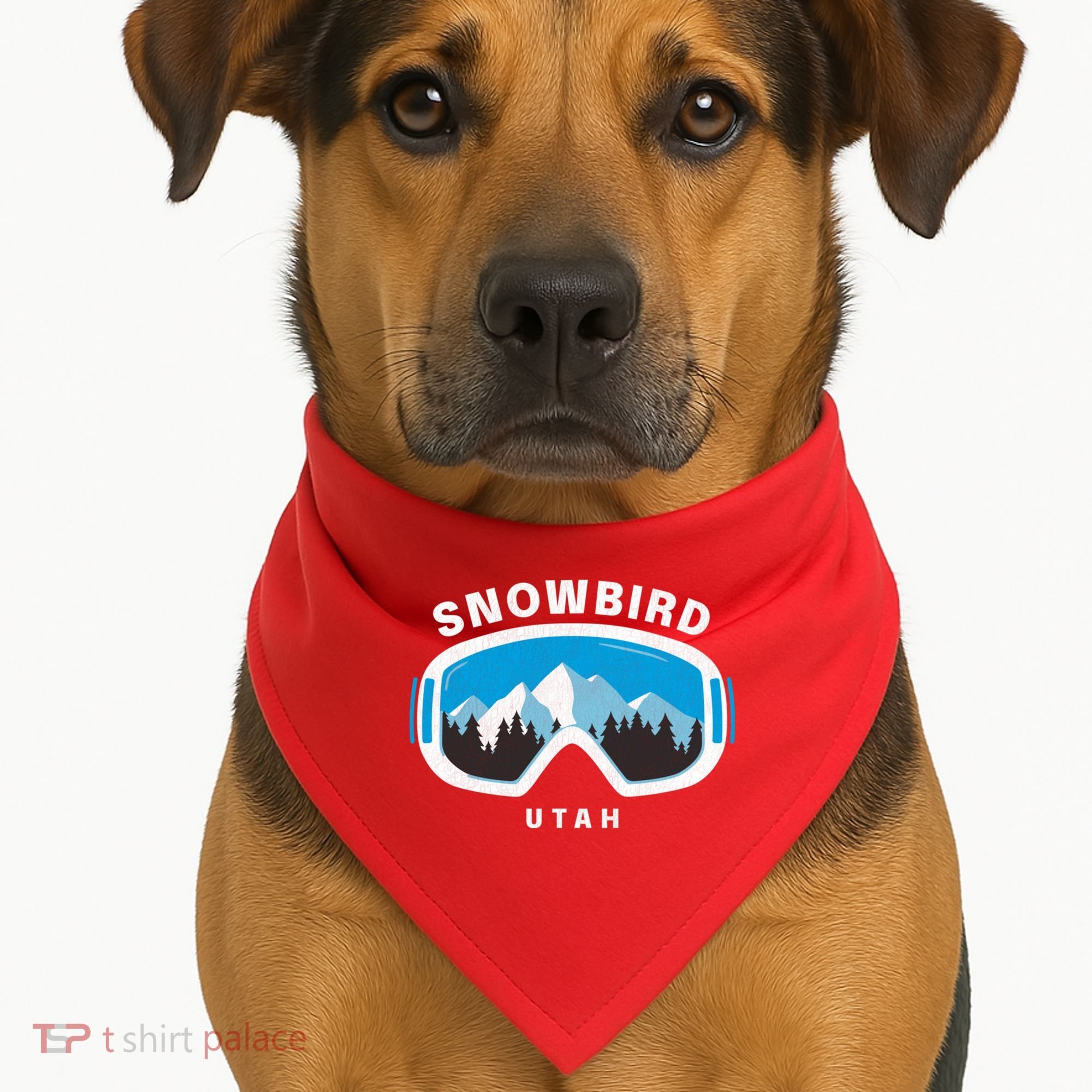 Snowbird Utah Ski Snowboard Goggles Snow Mountain USA-Made Doggie Bandana