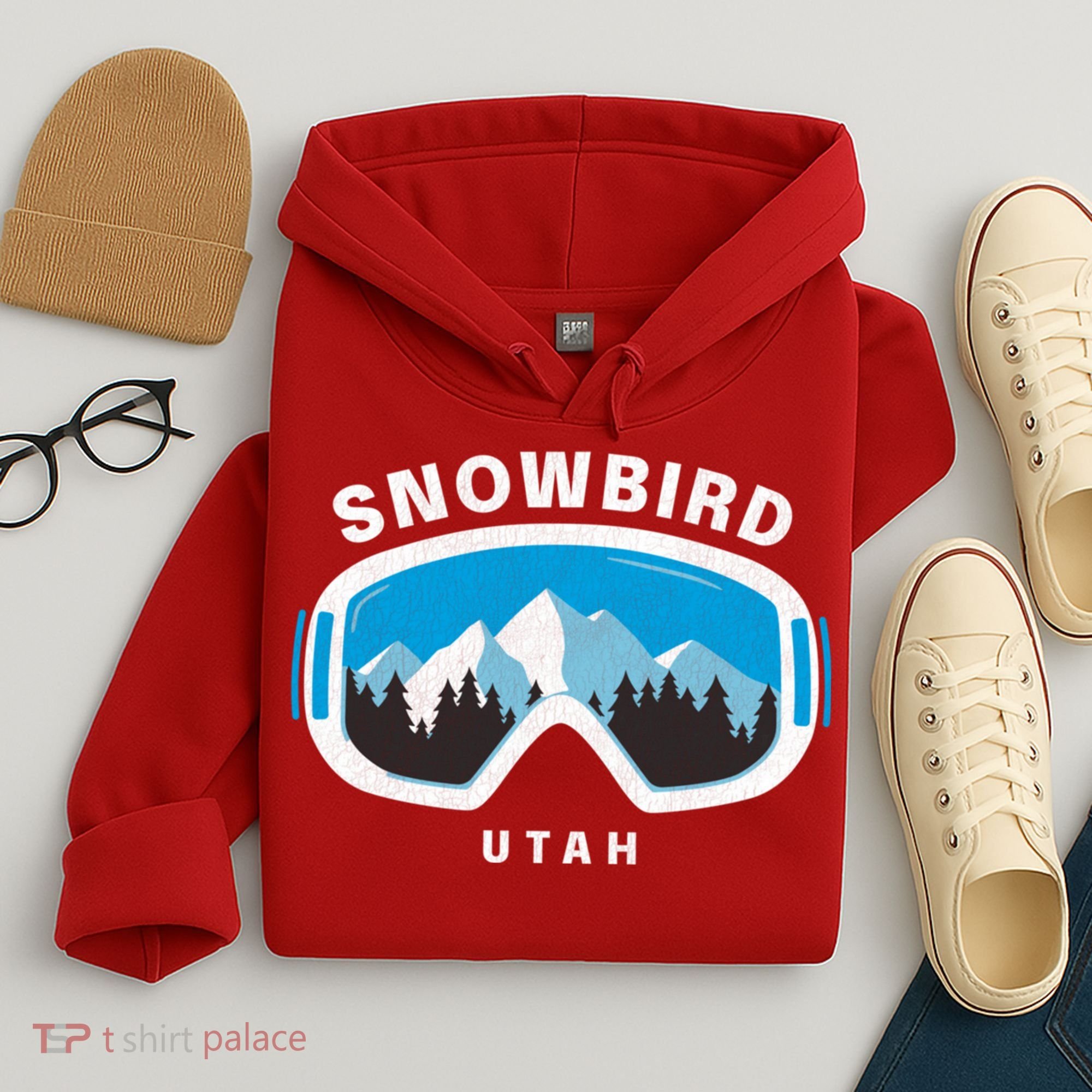Snowbird Utah Ski Snowboard Goggles Snow Mountain Hoodie