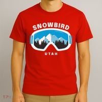 Snowbird Utah Ski Snowboard Goggles Snow Mountain T-Shirt thumb 3