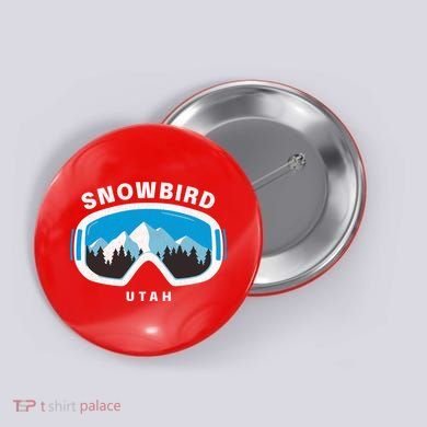 Snowbird Utah Ski Snowboard Goggles Snow Mountain Button