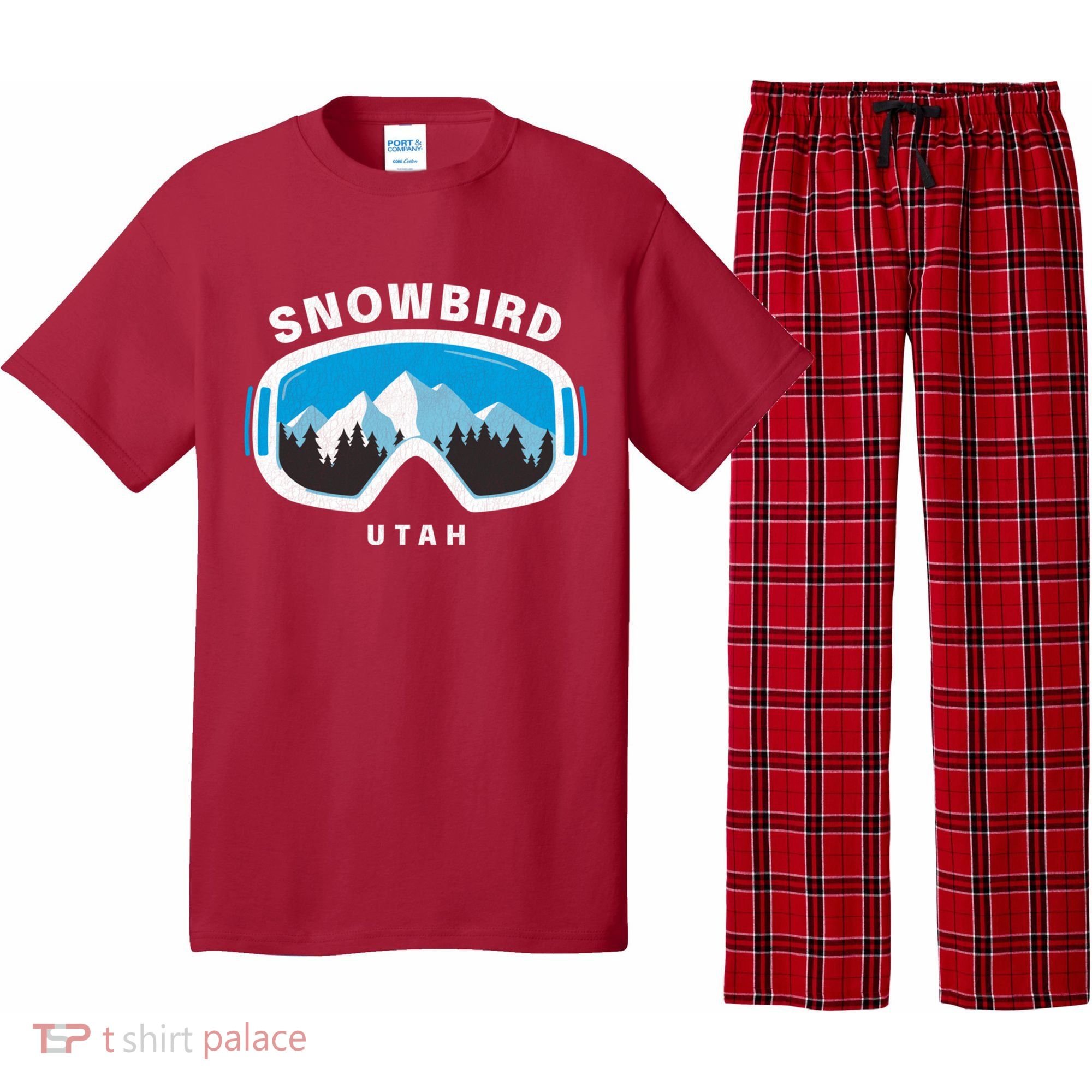 Snowbird Utah Ski Snowboard Goggles Snow Mountain Pajama Set