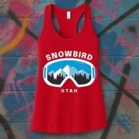 Snowbird Utah Ski Snowboard Goggles Snow Mountain Women's Tank Top thumb 3