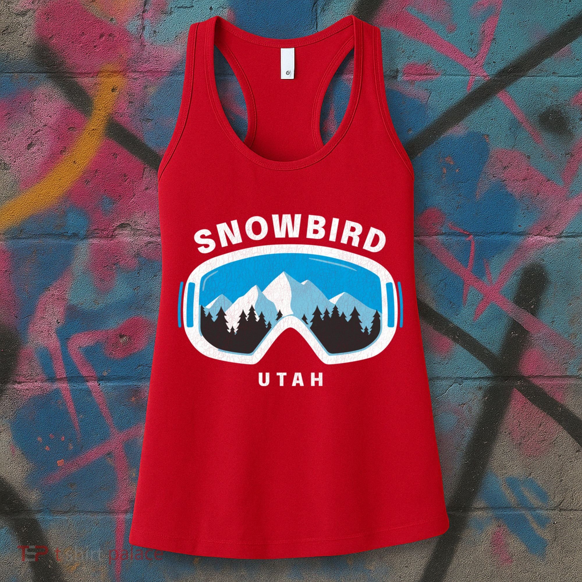 Snowbird Utah Ski Snowboard Goggles Snow Mountain Women's Tank Top