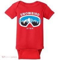 Snowbird Utah Ski Snowboard Goggles Snow Mountain Baby Bodysuit thumb 0