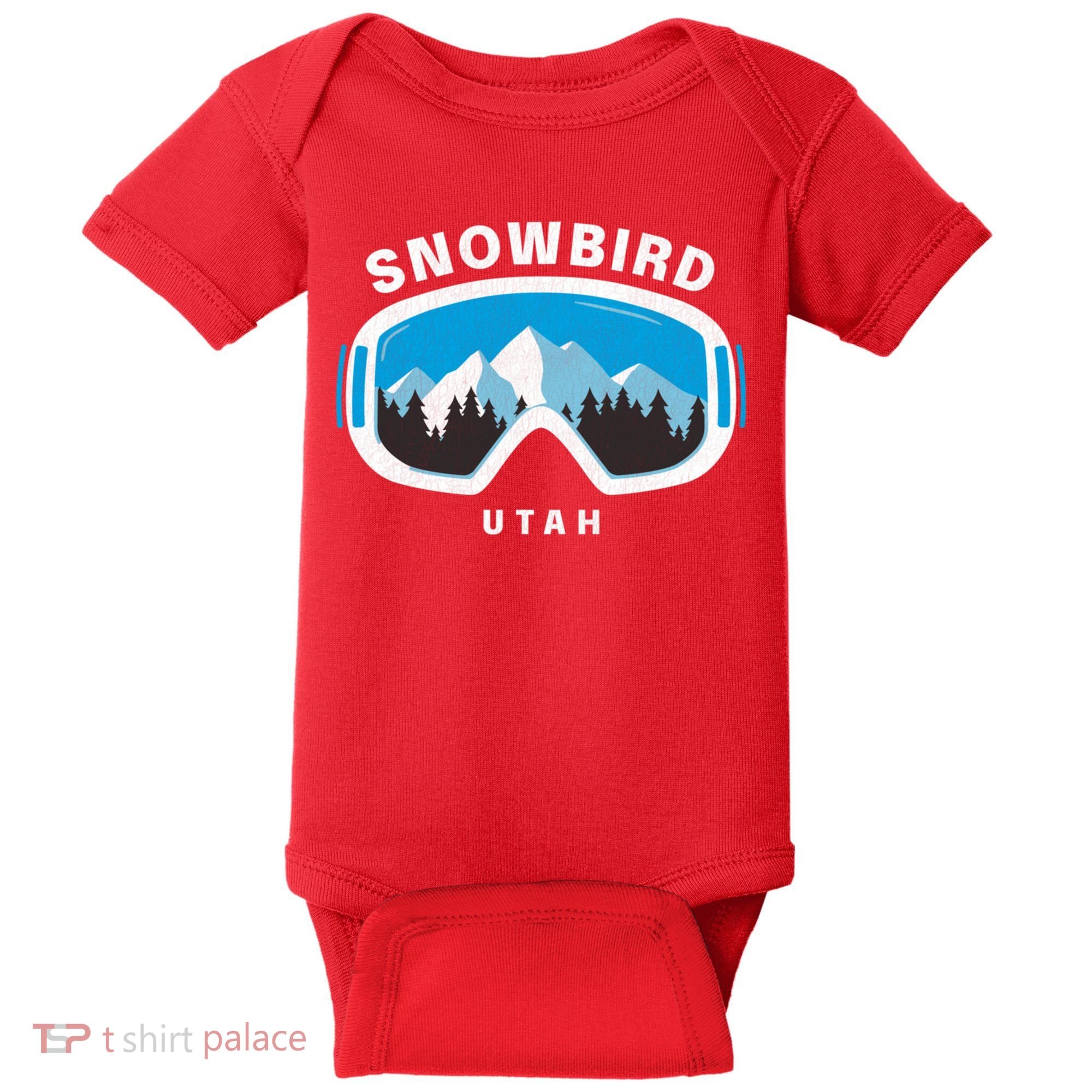 Snowbird Utah Ski Snowboard Goggles Snow Mountain Baby Bodysuit