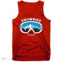 Snowbird Utah Ski Snowboard Goggles Snow Mountain Tank Top thumb 0