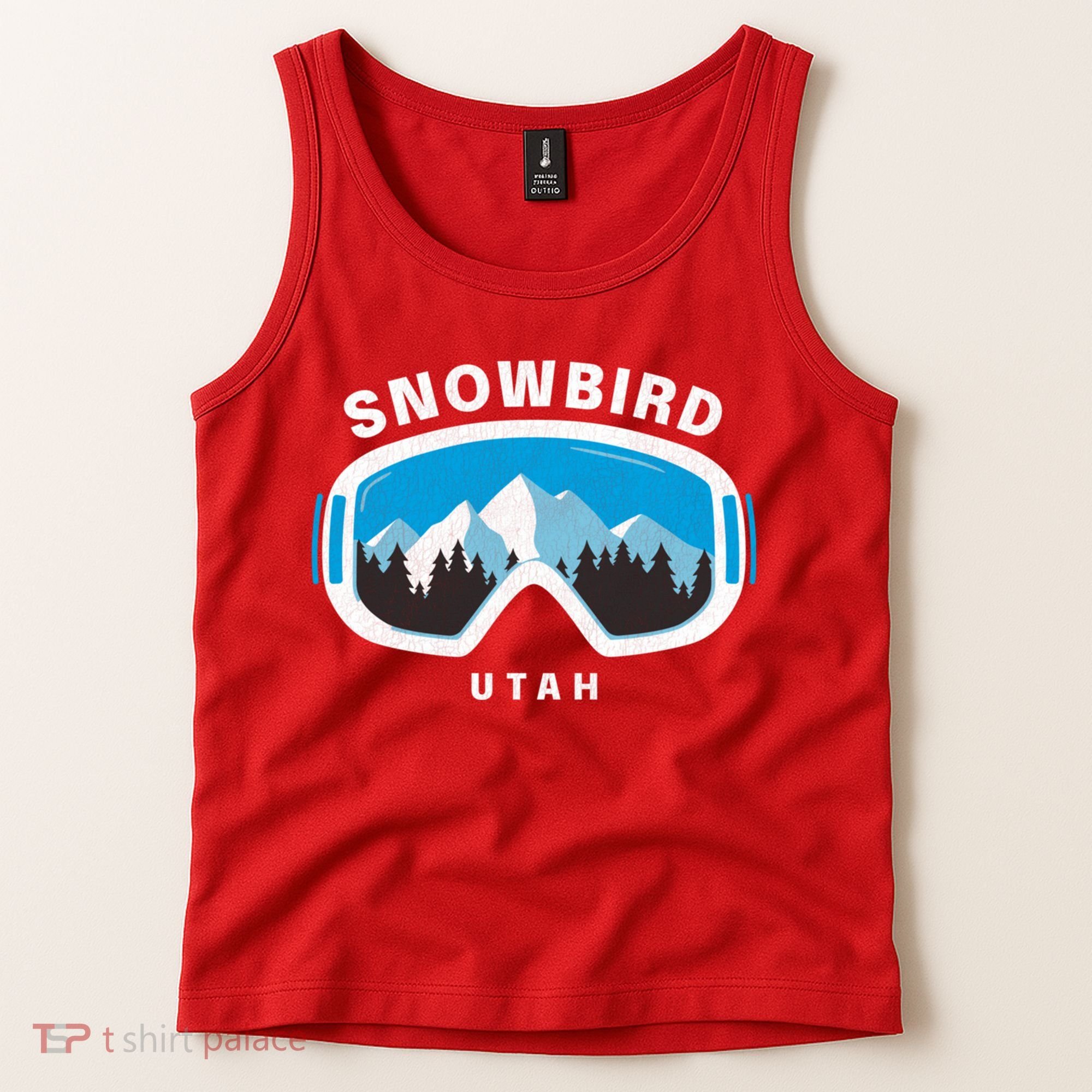 Snowbird Utah Ski Snowboard Goggles Snow Mountain Tank Top