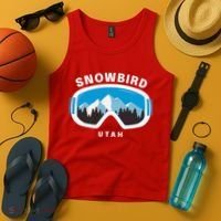 Snowbird Utah Ski Snowboard Goggles Snow Mountain Tank Top thumb 4