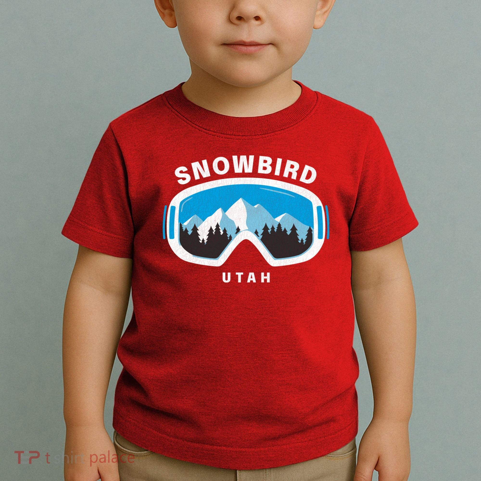 Snowbird Utah Ski Snowboard Goggles Snow Mountain Toddler T-Shirt