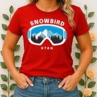 Snowbird Utah Ski Snowboard Goggles Snow Mountain Women's T-Shirt thumb 2